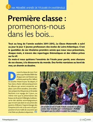 Ma première année de titulaire en maternelle (2) / Première classe : promenons-nous dans les bois