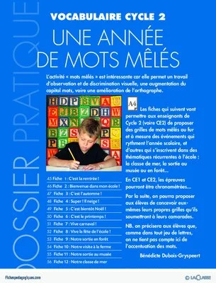 Vocabulaire Cycle 2 / Une année de mots mêlés