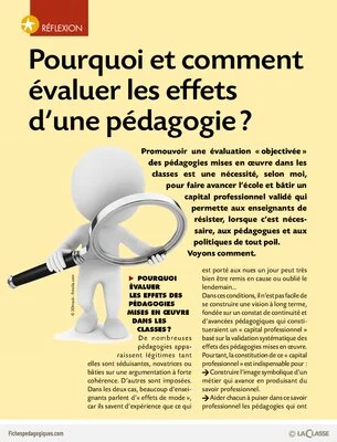 Pourquoi et comment évaluer les effets d'une pédagogie ?