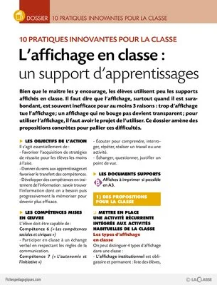 10 pratiques innovantes pour la classe / L'affichage en classe