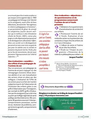 10 pratiques innovantes pour la classe (2) / Promouvoir l'estime de soi