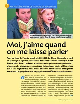 Ma première année de titulaire en maternelle (3) / Moi, j'aime quand on me laisse parler