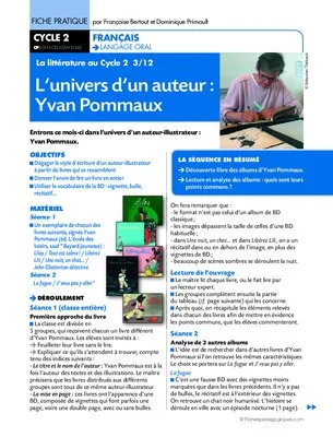 La littérature au Cycle 2 (4) / L'univers d'un auteur : Yvan pommaux