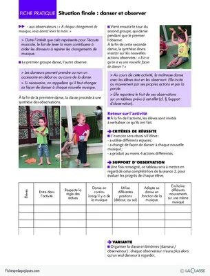 Activités de danse