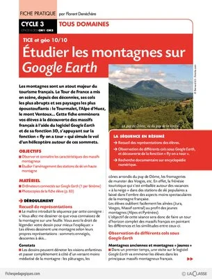 TICE et géo (10) / Etudier les montagnes sur Google Earth