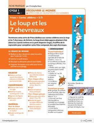 Frises CONTES CELEBRES (5) / Le loup et les 7 chevreaux