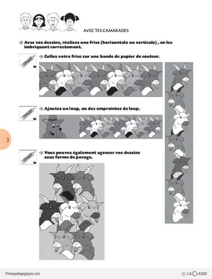 Frises CONTES CELEBRES (5) / Le loup et les 7 chevreaux