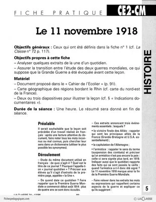 Le 11 novembre 1918