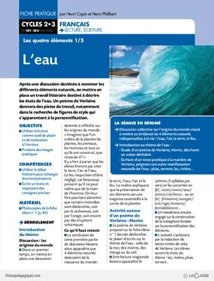Les quatre éléments (1) / L'eau