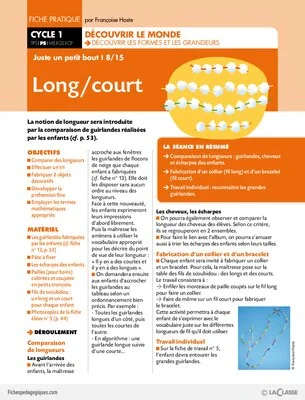 Juste un petit bout (8) / Long/court