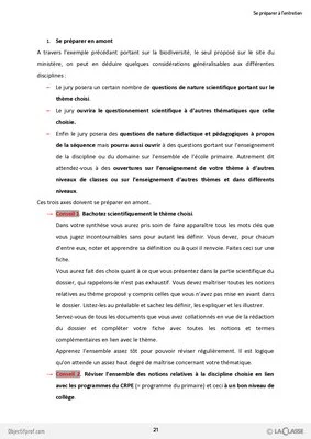 Parcours Oral CRPE - Sciences et Technologie