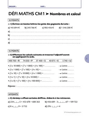 Défi maths