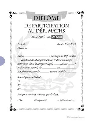 Défi maths