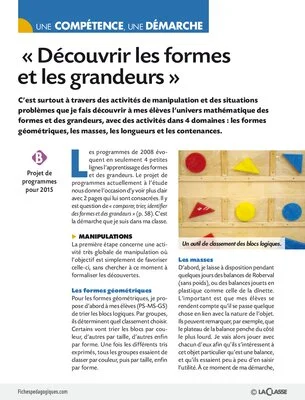 Découvrir les formes et les grandeurs