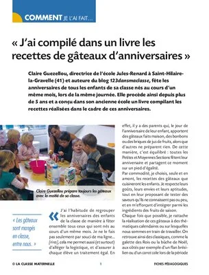 J'ai compilé dans un livre les recettes de gâteaux d'anniversaire