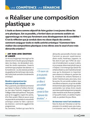 Réaliser une composition plastique