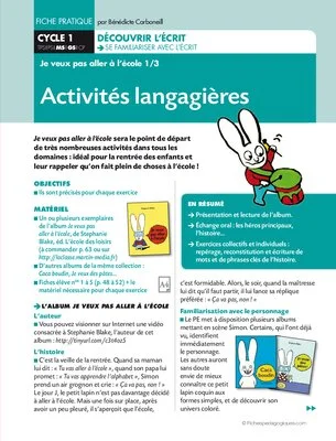 Je ne veux pas aller à l'école (1)