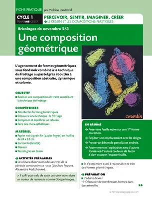 Une composition géométrique - Bricolage de novembre