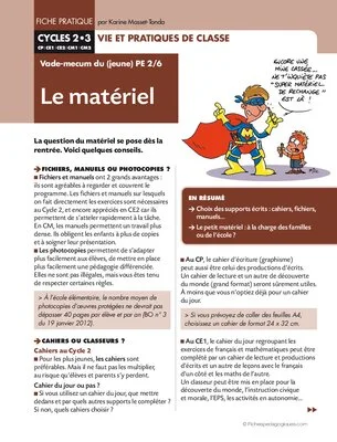 Le matériel