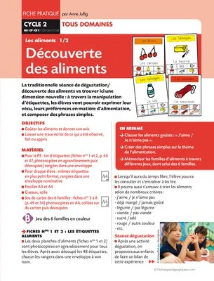 Découverte des aliments
