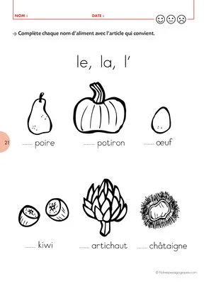 Autour des aliments