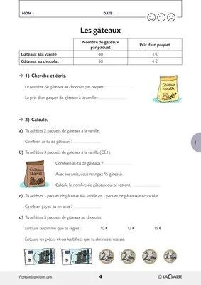 Problèmes sur les aliments