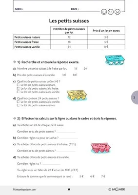 Problèmes sur les aliments