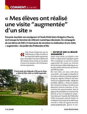 Mes élèves ont réalisé une visite "augmentée" d'un site