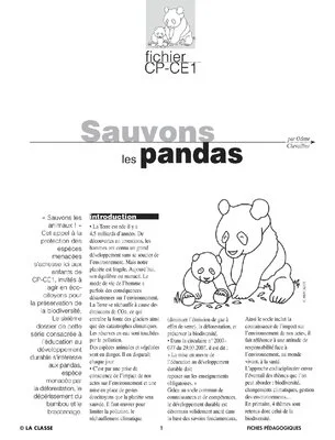 Sauvons les animaux : le panda
