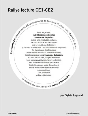 Rallye lecture CE1 CE2 2011