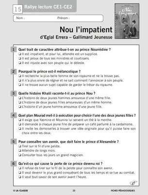 Rallye lecture CE1 CE2 2011