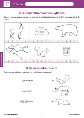 Syllasons GS Animaux de la montagne