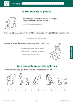 Syllasons GS Animaux de la forêt