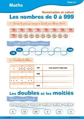 Passerelle CE1 CE2 numération calcul