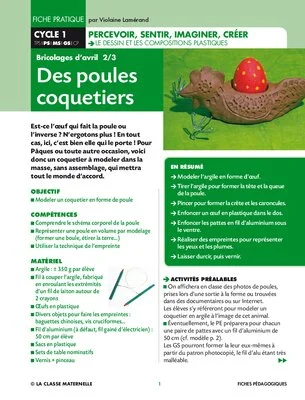 Des poules coquetiers