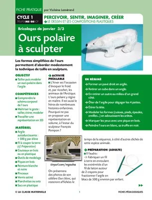 Ours polaire à sculpter