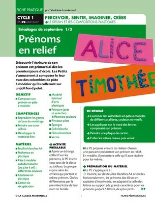 Prénoms en relief