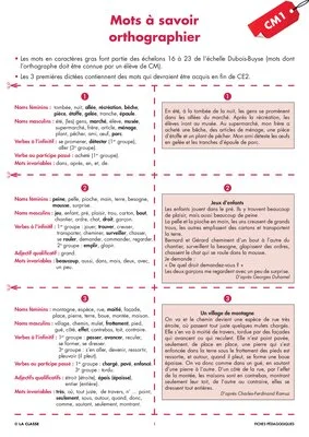 Une année de dictées CM1 septembre
