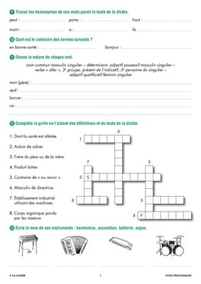 Une année de dictées CE2 septembre