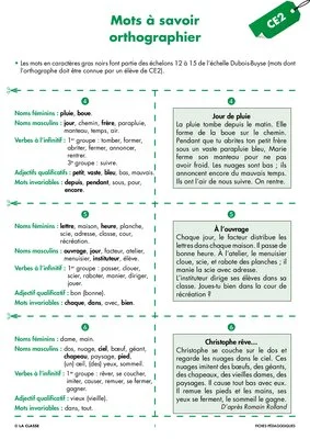 Une année de dictées CE2 octobre