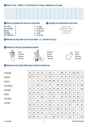 Une année de dictées CE1 septembre