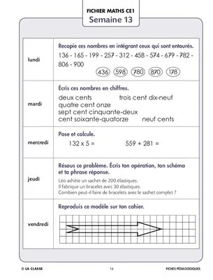 Fichier maths CE1