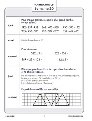 Fichier maths CE1