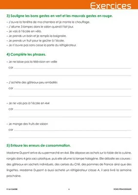 Les énergies (12) Ne gaspillons pas l'énergie !