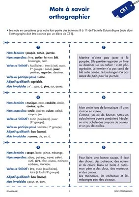 Une année de dictées CE1 novembre