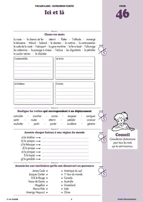 Français CM2 vocabulaire ~ Cahiers malins