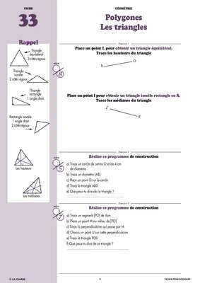 Maths CM2 géométrie ~ Cahiers malins