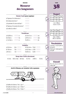 Maths CM2 mesures ~ Cahiers malins