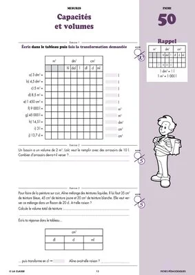 Maths CM2 mesures ~ Cahiers malins