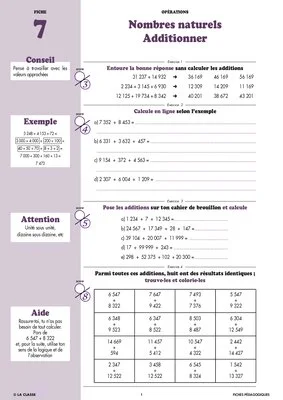 Maths CM2 opérations ~ Cahiers malins